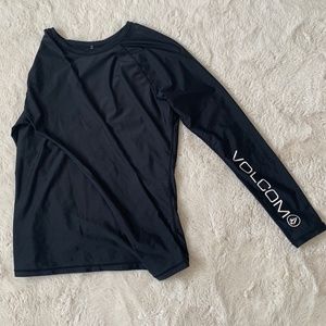 Women's Black Volcom Rash Guard